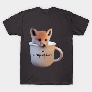 Cute Fox in a Cup T-Shirt